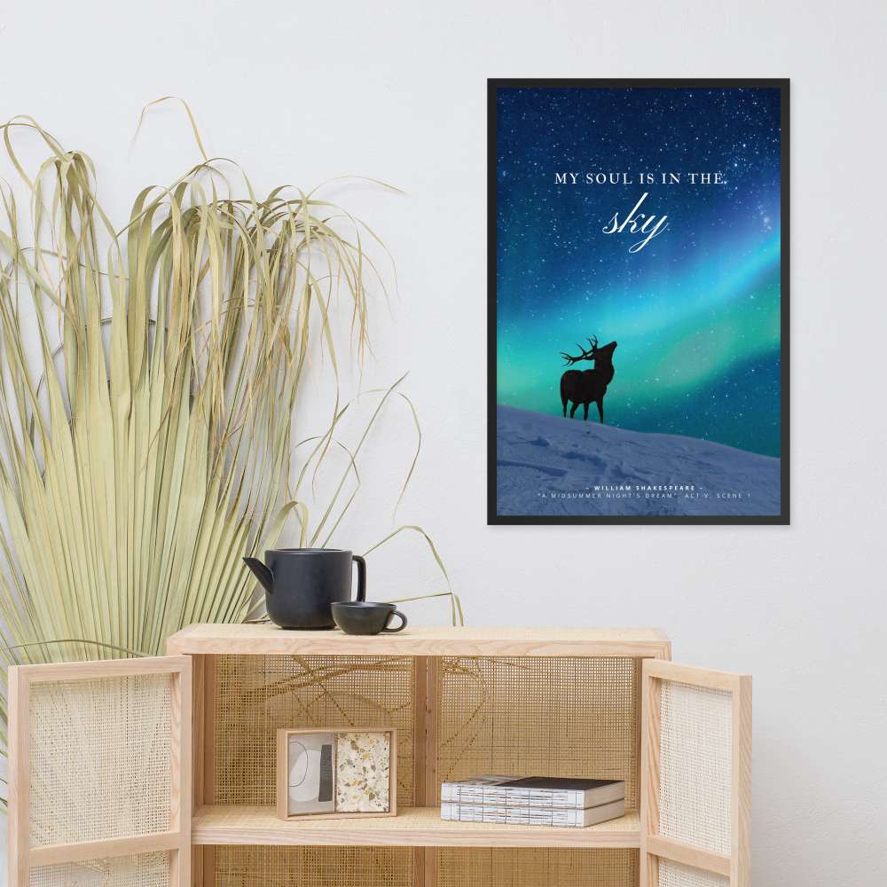 "My soul is in the sky" framed poster - Northlander Store