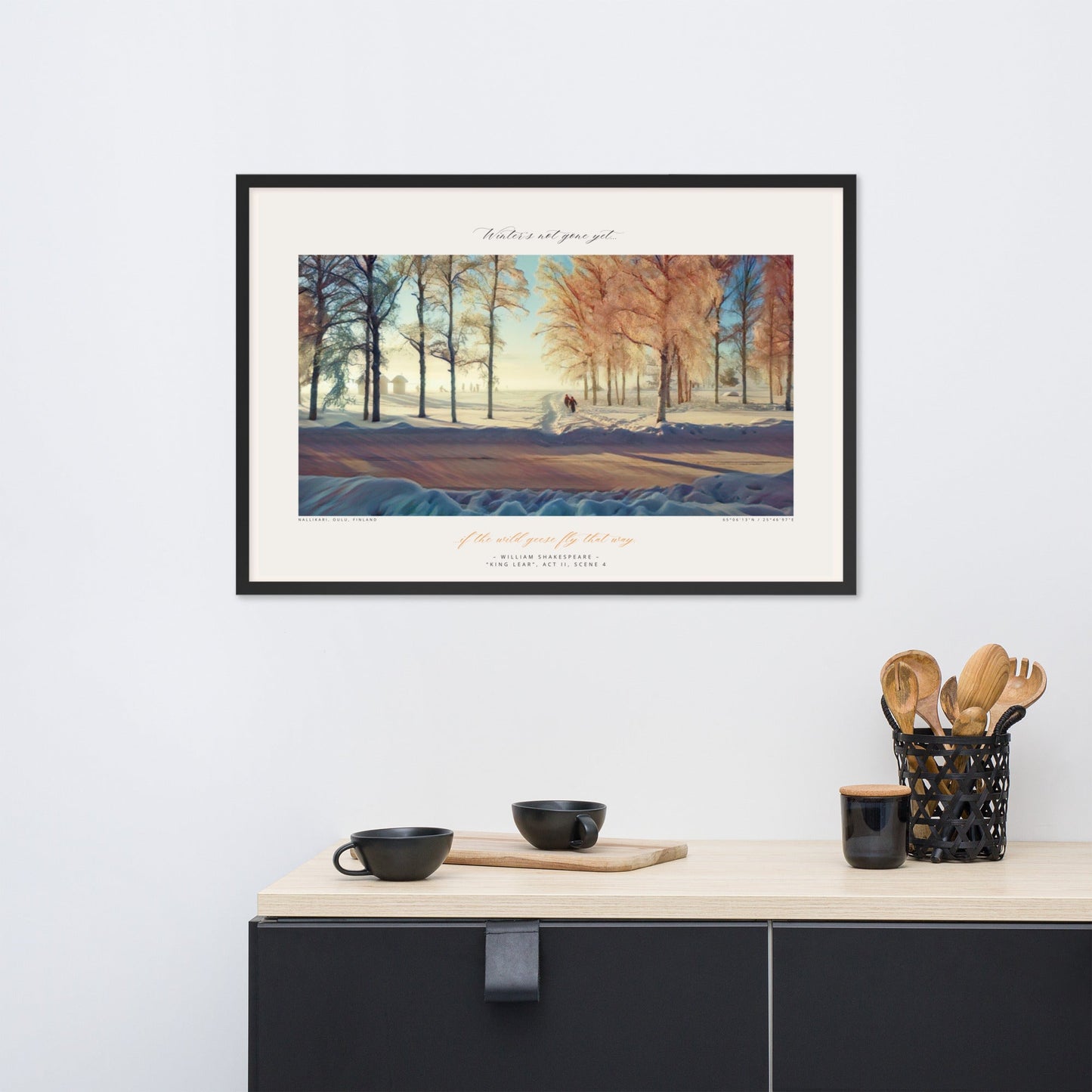 "Winter isn't gone yet" framed poster - Northlander Store