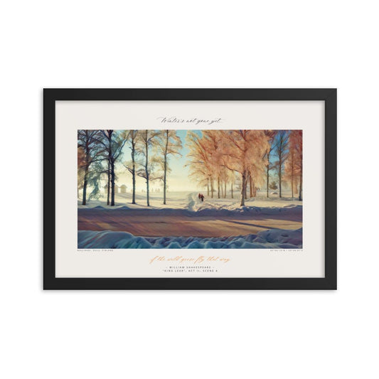 "Winter isn't gone yet" framed poster - Northlander Store